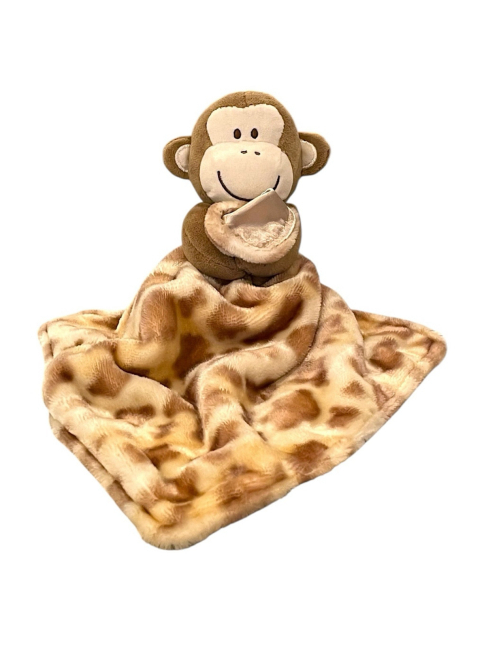 Baby Starters Leopard Print Monkey Lovey Rattle Toy Satin Back Security Blanket